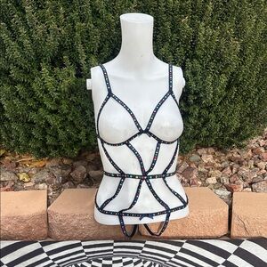 Victoria's Secret DreamAngelsBejeweled Rhinestone StrappyTeddy-size M with a tag